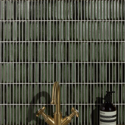 Bamboo Lustre Porcelain Mosaic Forest