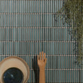 Bamboo Lustre Porcelain Mosaic Teal – pattern detail