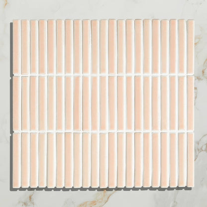 Bamboo Porcelain Mosaic Blush
