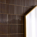 Bamboo Porcelain Mosaic Caramel caramel mosaic with vertical ridges