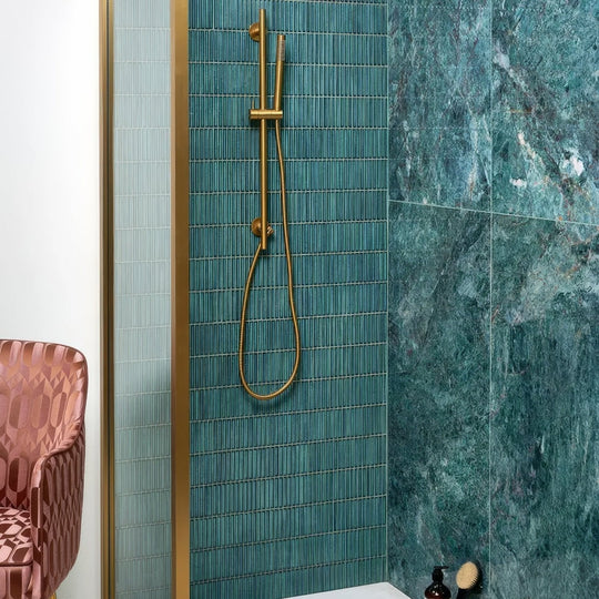 Bamboo Porcelain Mosaic Verdigris - alternate view