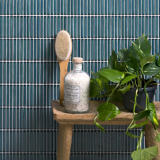 Bamboo Porcelain Mosaic Verdigris