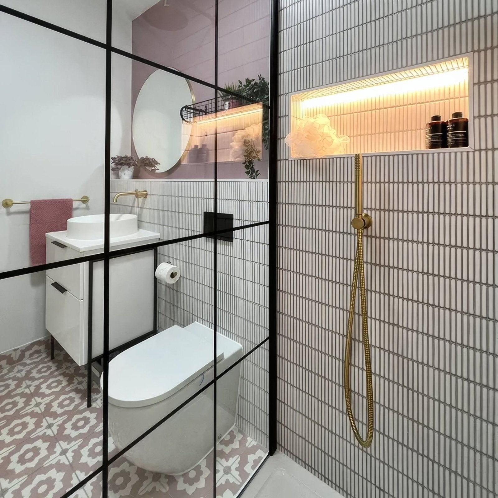 Bamboo Porcelain Mosaic White