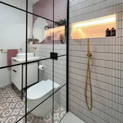 Bamboo Porcelain Mosaic White