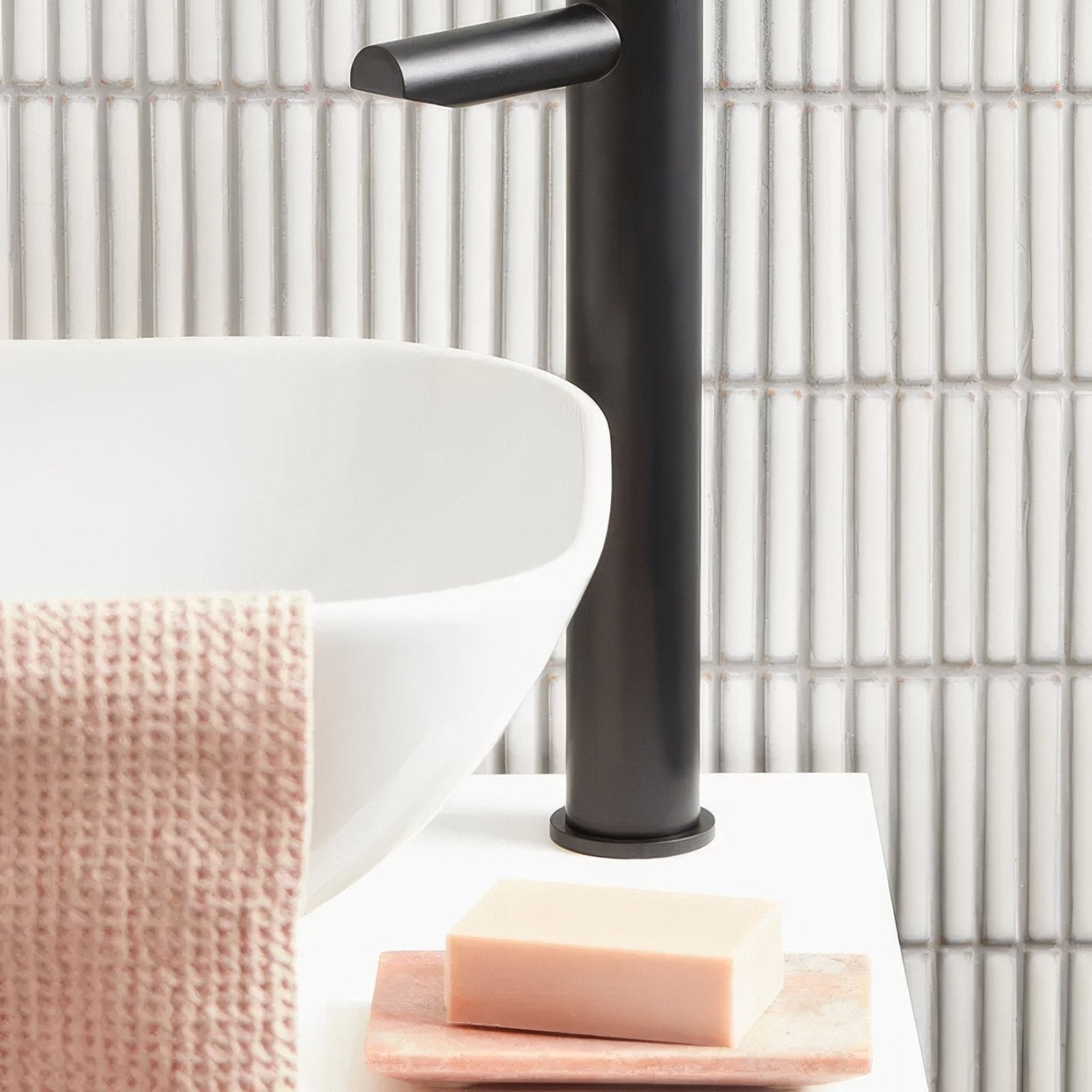 Bamboo Porcelain Mosaic White