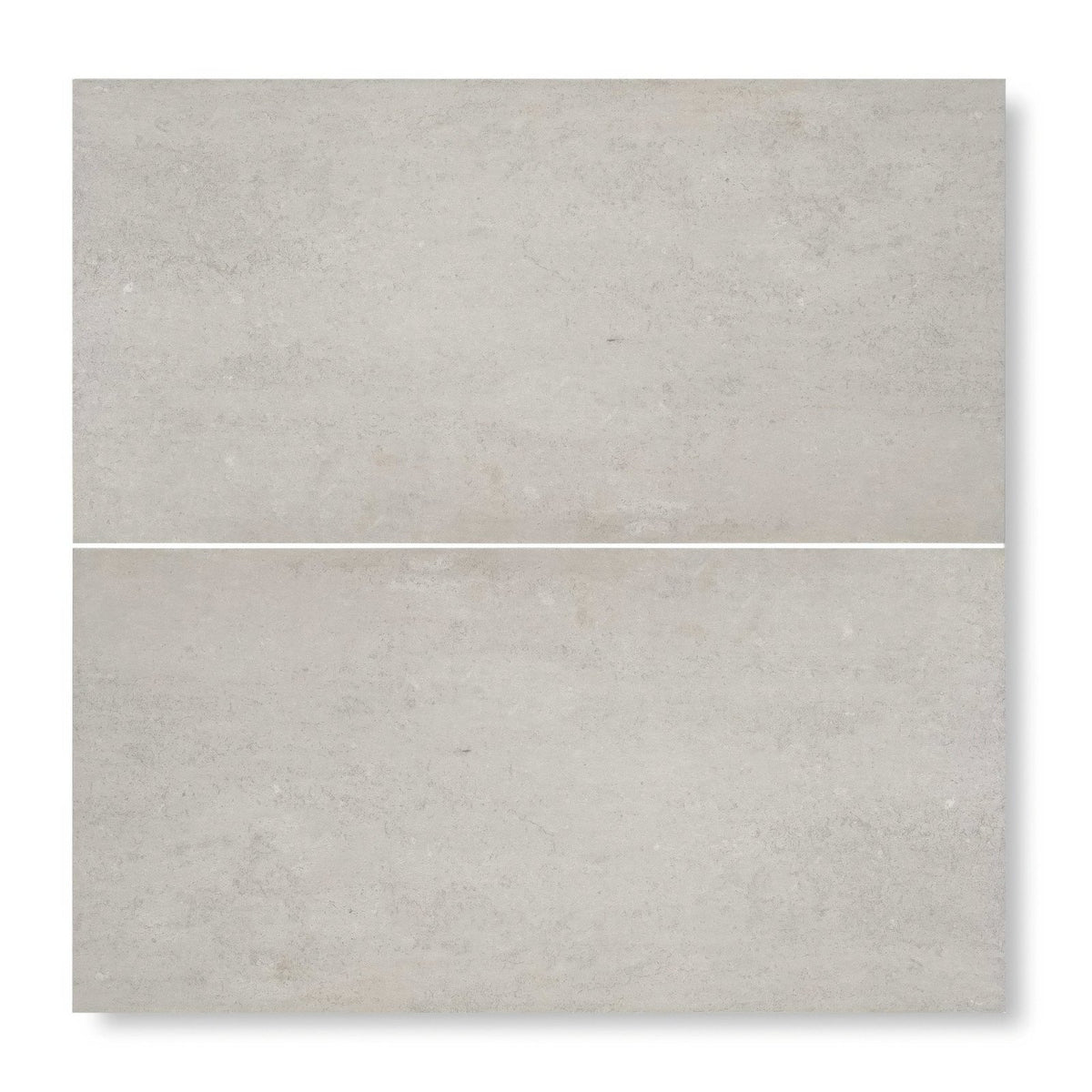 Barbican Moor Lane 30 x 60cm light gray concrete effect rectangular tile with subtle texture and horizontal seam