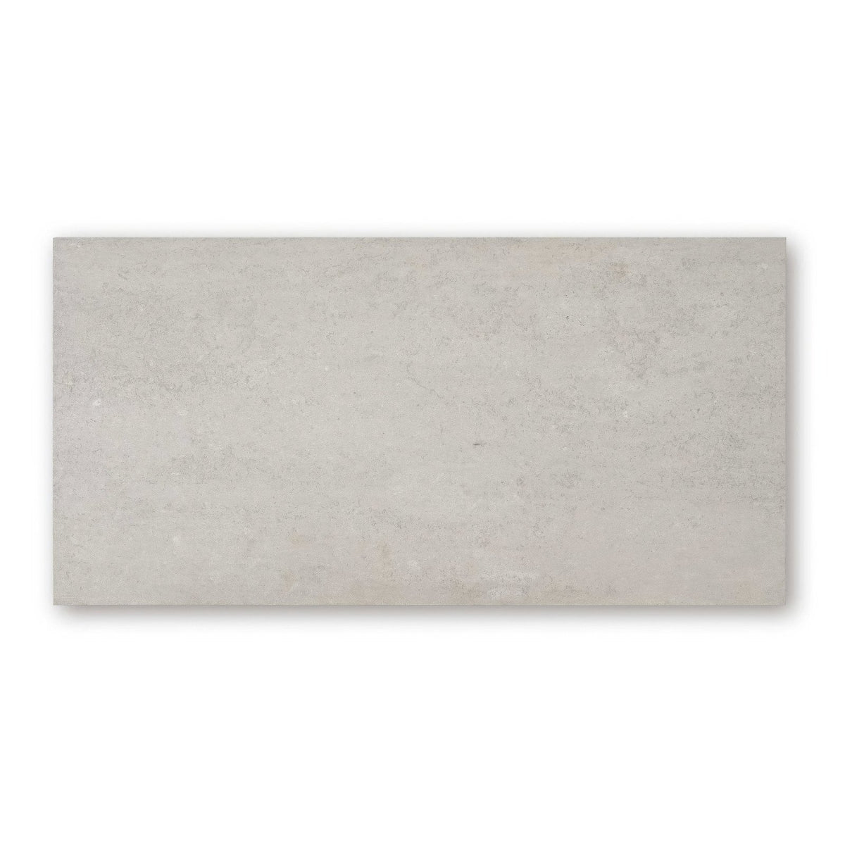 A rectangular light gray ceramic tile barbican moor lane 30 x 60cm with a subtle textured surface