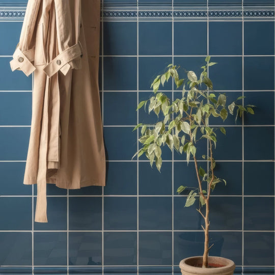 Baroque Blue Field Tile 152x152mm