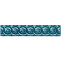 Baroque Blue Scroll Moulding Ceramic Wall Tile 152x29mm