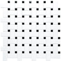 Basketweave floor mosaic with white and black woven tile mosaic and glossy finish for stylish flooring designs