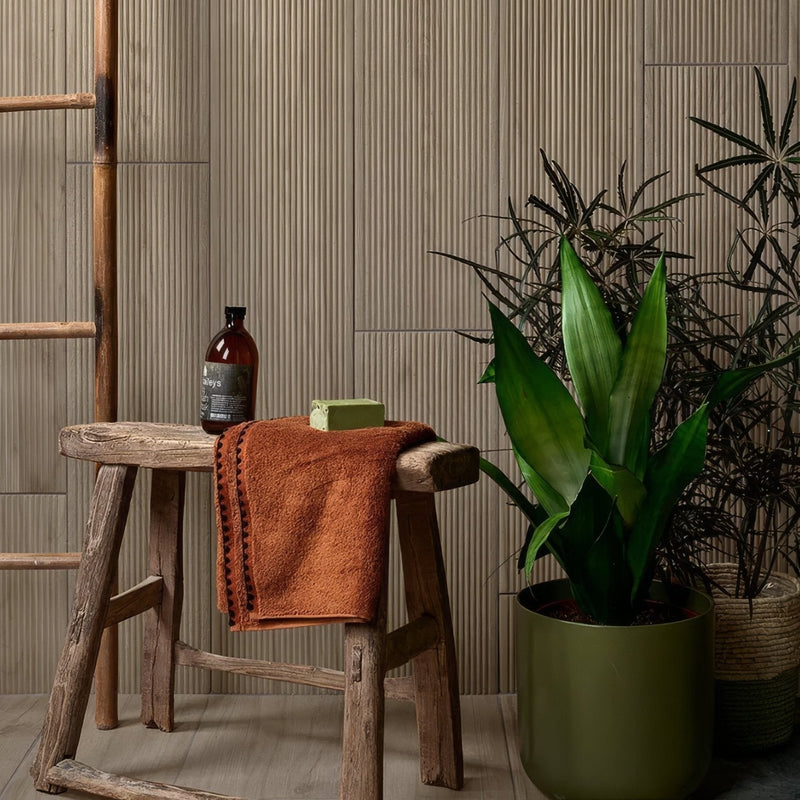 Beach Hut Fluted Porcelain Caramel