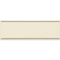 Cream-colored rectangular tile with black circular dot beaded border in charcoal grey on county white background