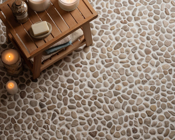 Beige Hawaii Pebble Mosaics