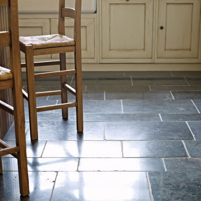 Belgian Bleu Tumbled and Light Pillow Edge, Honed