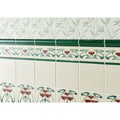 Belle Epoque Tube-Lined Single Tile on County White