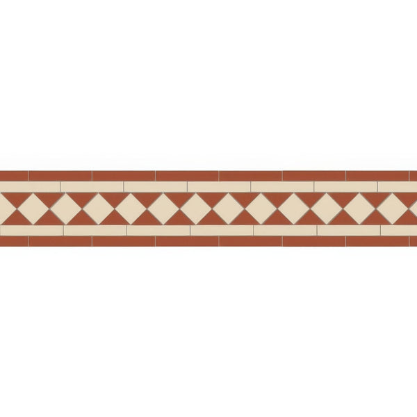 Red & White Ceramic Floor Tile