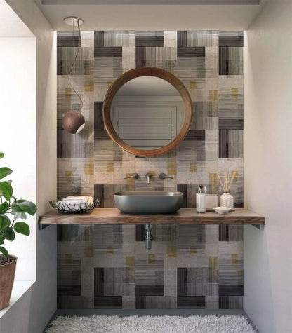 Berlin Geometric Shower Wall Panel