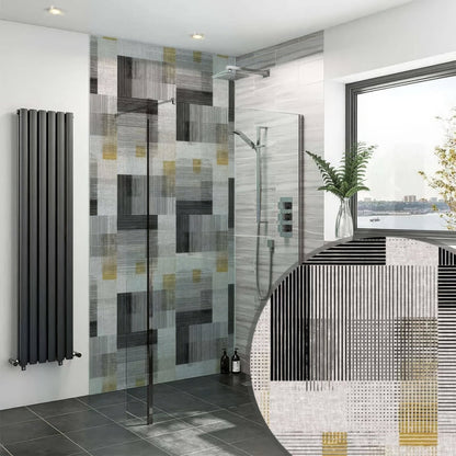 Berlin Geometric Shower Wall Panel