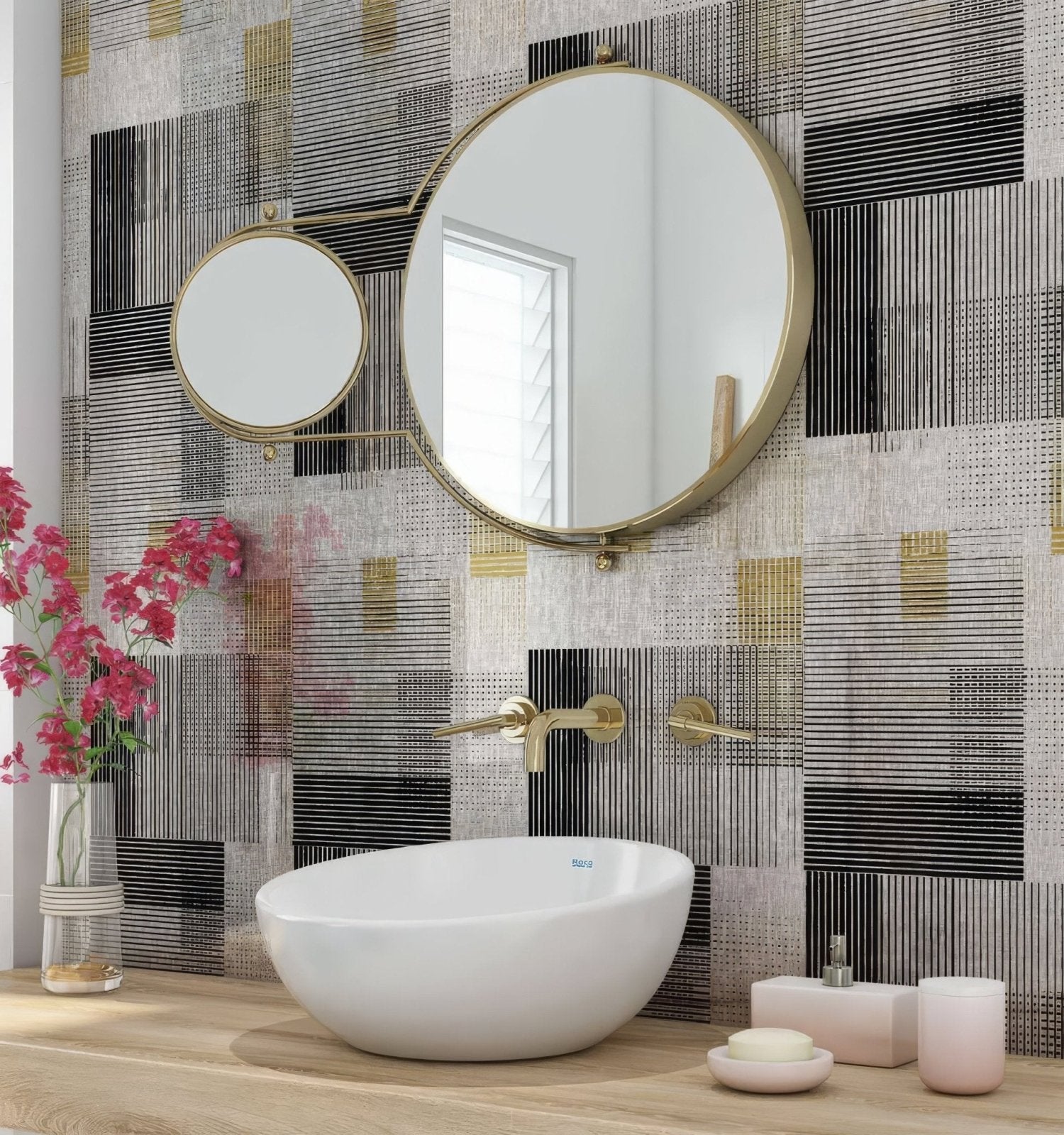 Berlin Geometric Shower Wall Panel