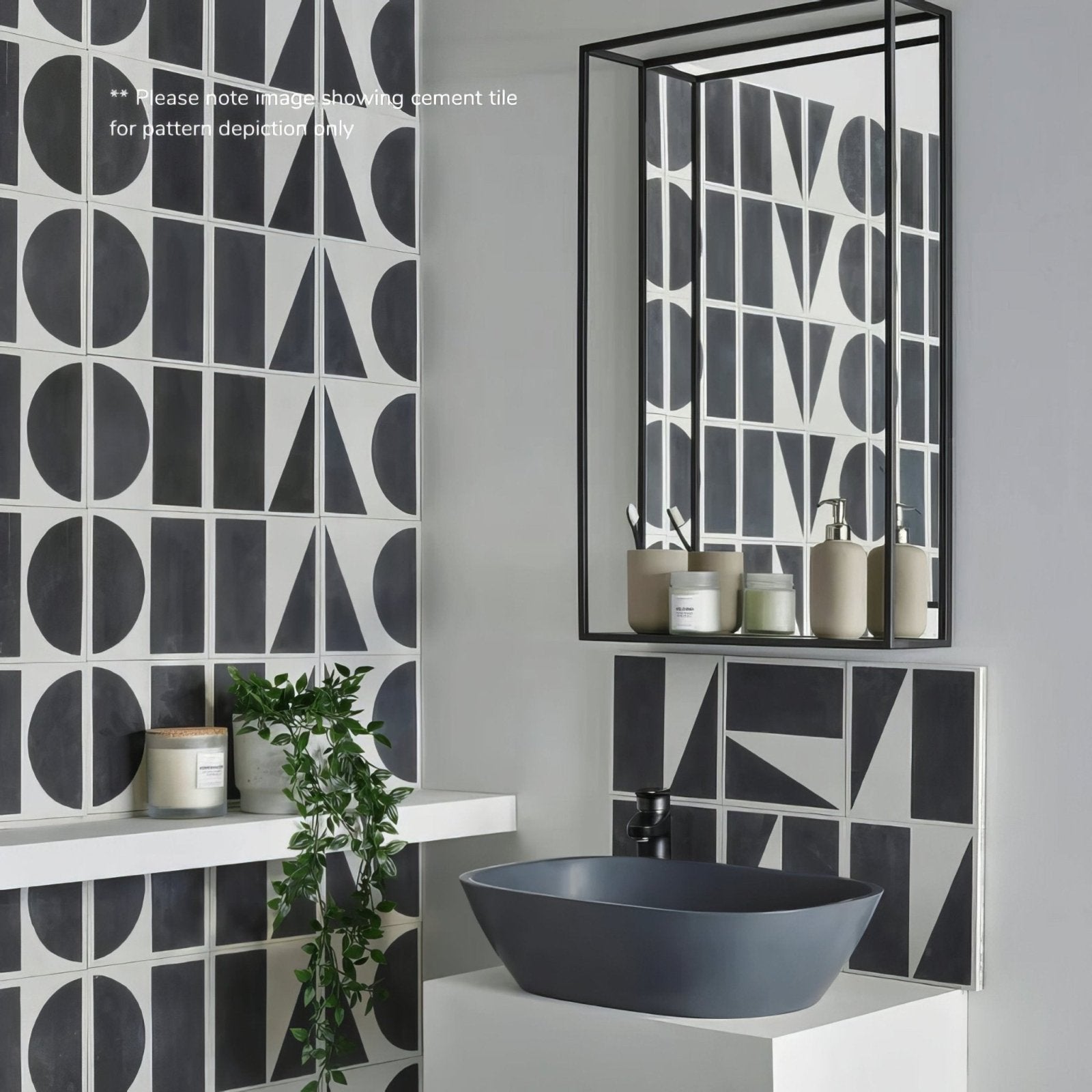 Modern matte gray ceramic vessel sink with sleek bowl-shaped design from bert and may split shift old iron porcelain collection