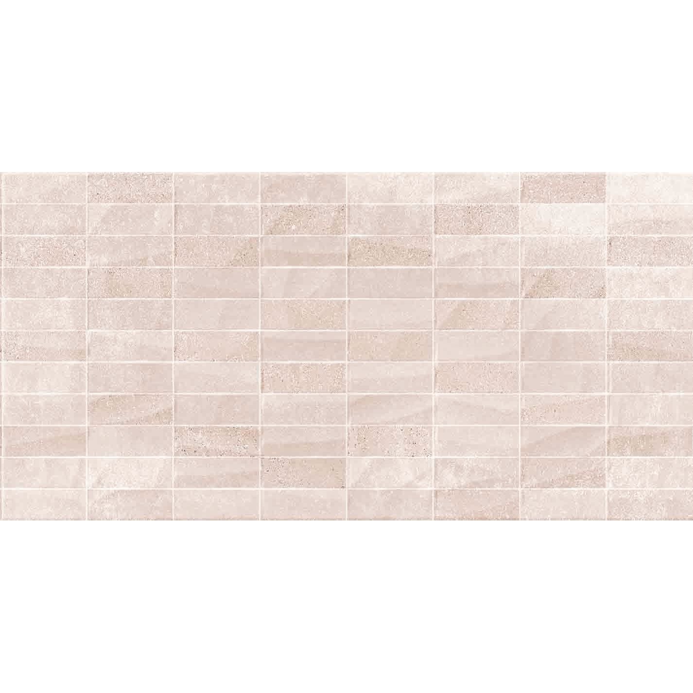 Beige mosaic tile beton beige next relieve decor with subtle textured finish and varied tones for wall and floor use