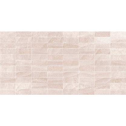 Beige mosaic tile beton beige next relieve decor with subtle textured finish and varied tones for wall and floor use