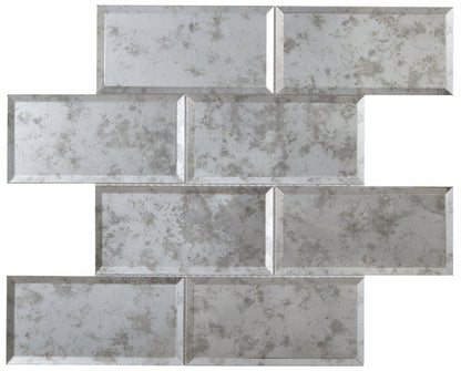 Bevel Antique Mirror Brick Mosaic