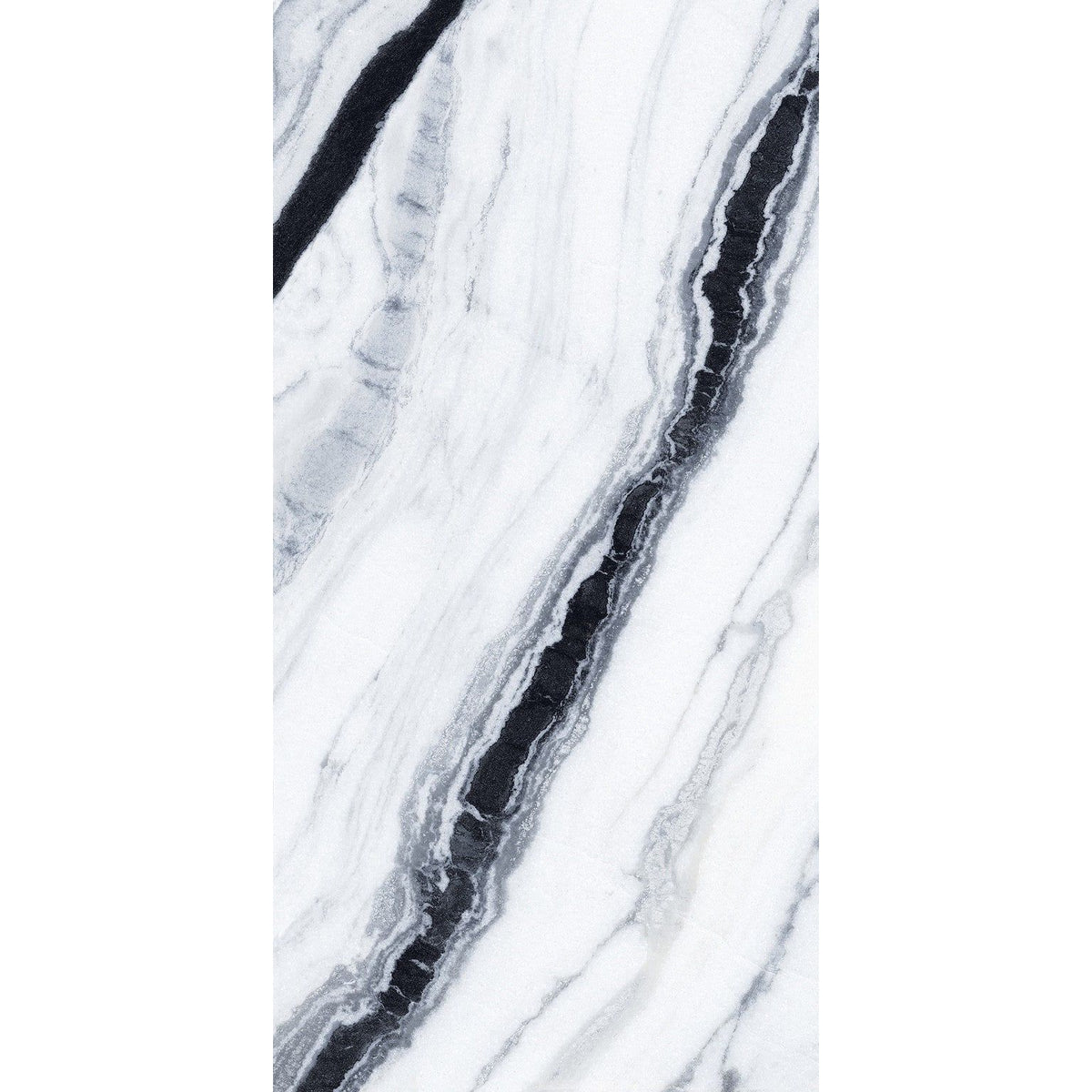 Bianco lasa 60 x 120cm white marble tile with striking black veining and subtle gray undertones for elegant interiors