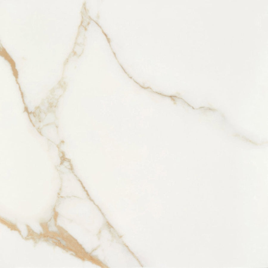 Bianco Oro Polished Porcelain 90 x 90cm shown as flooring