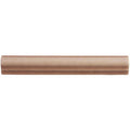 Copper-colored ogee moulding birch ceramic tile with smooth glossy finish and subtle horizontal ridges