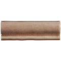 A rectangular torus moulding birch ceramic tile with subtle crackle glaze in warm muted taupe color