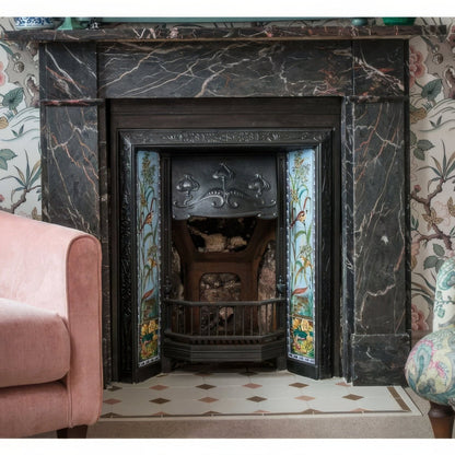 Birds And Butterfly 5 Tile Set on County White