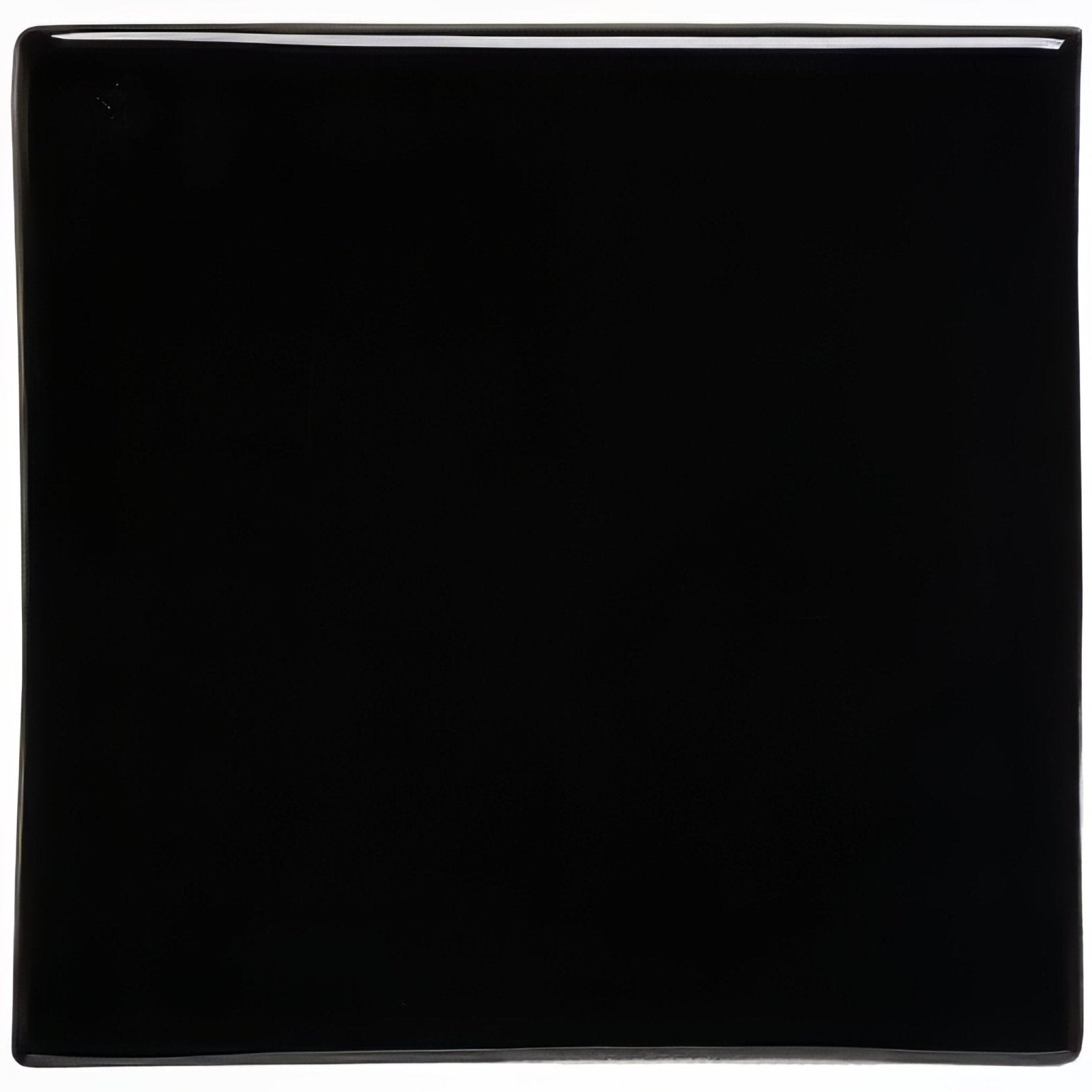 Black field tile square ceramic tile with a glossy black finish for stylish flooring and wall applications