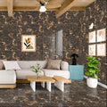 Black fusion 60 x 120cm dark brown marble-effect wall tiles with golden veining for elegant interior design
