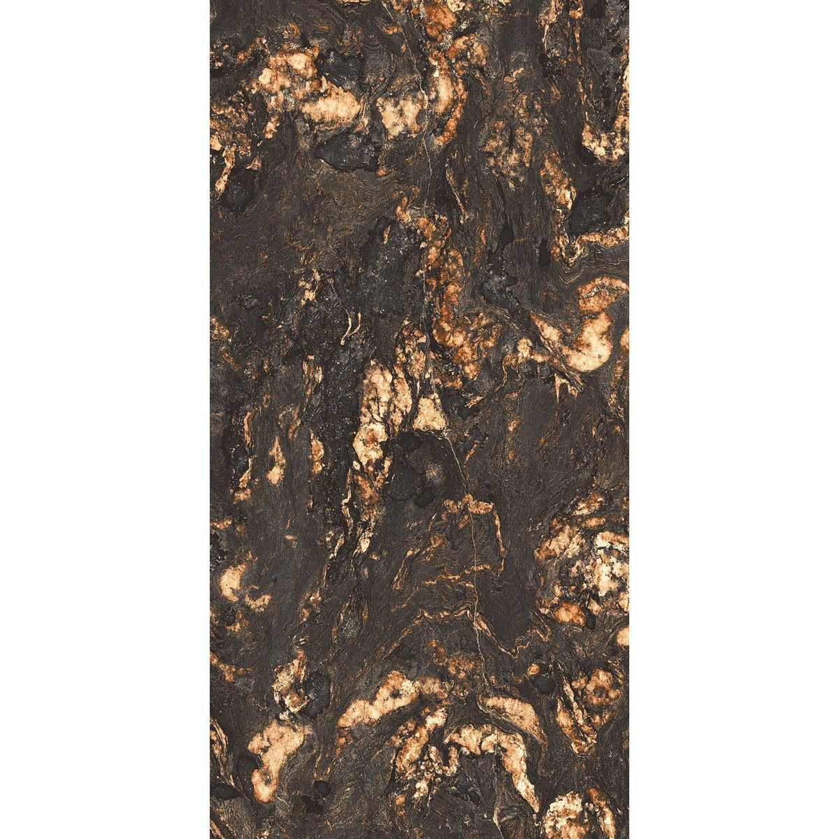 Dark brown marble tile with swirling golden and beige veining black fusion 60 x 120cm for elegant flooring and walls
