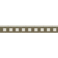 Decorative border tile strip blake dover white and green with alternating olive green and off-white checkerboard squares