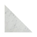 Blends Carrara triangle white marble tile with subtle gray veining ideal for decorative wall and floor use
