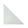 White marble triangle tile blends carrara with subtle gray veining ideal for elegant wall and floor design