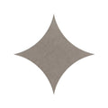 Gray four-pointed star-shaped tile blends castano star with matte finish and subtle texture for wall and floor use
