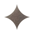 A dark gray blends castano star tile with a textured stone-like surface and four pointed star shape
