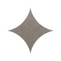 Gray four-pointed star-shaped tile with textured concrete finish from blends castano star collection
