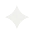 Minimalist white star-shaped ceramic decorative tile with smooth curved edges from blends east hampton star collection