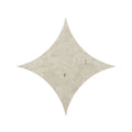 A beige star-shaped ceramic tile with subtle marbled texture and faint gray veining from blends grigio star collection