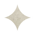 Beige star-shaped blend grigio star tile with subtle gray veining and smooth matte finish for stylish wall and floor decor