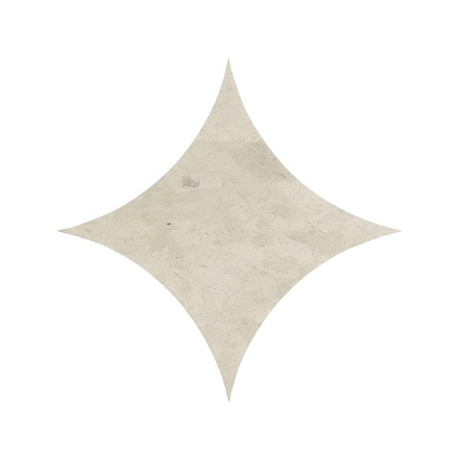 A beige star-shaped blends grigio star tile with a subtle textured surface for decorative flooring and walls