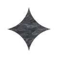 Dark gray marble tile blend nero star with star-shaped cutout design for decorative wall and floor applications