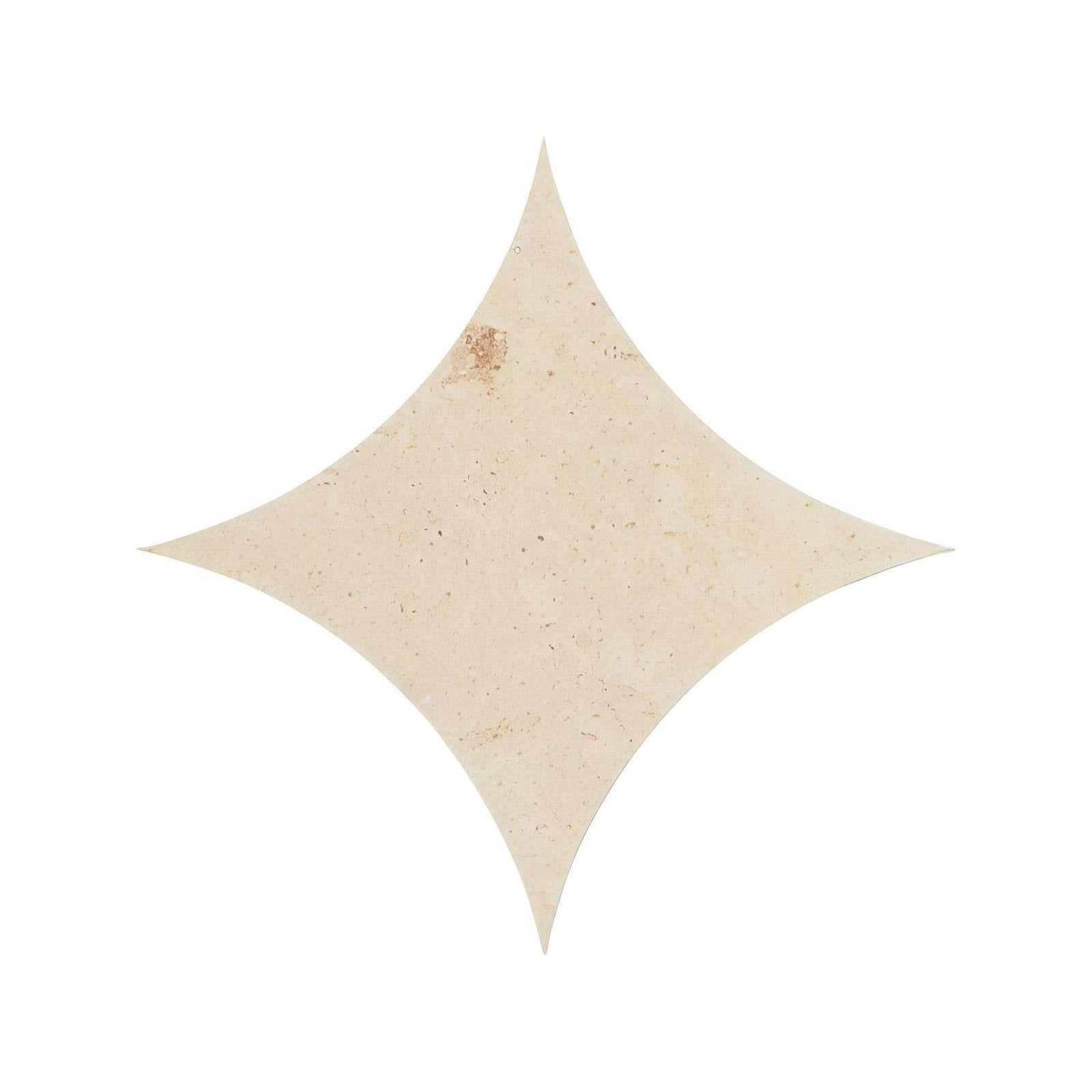Beige star-shaped tile with speckled stone texture from blends tarla star collection for decorative flooring and walls