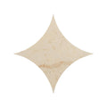 Beige star-shaped stone tile blends tarla star with natural veining and smooth polished surface for flooring and decor