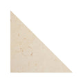 Beige triangular stone tile blends tarla triangle with subtle natural veining and a smooth polished surface