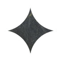 Dark gray star-shaped tile blends verde star with subtle marbled texture ideal for decorative wall and floor use